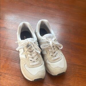 New Balance Beige and White Women's Sneakers